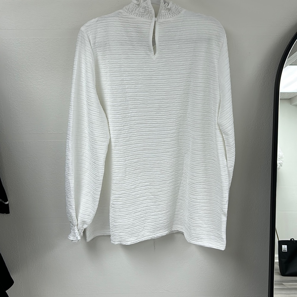 White Ruffled Blouse